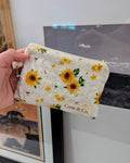 Sunflower Quilted Keychain Wallet