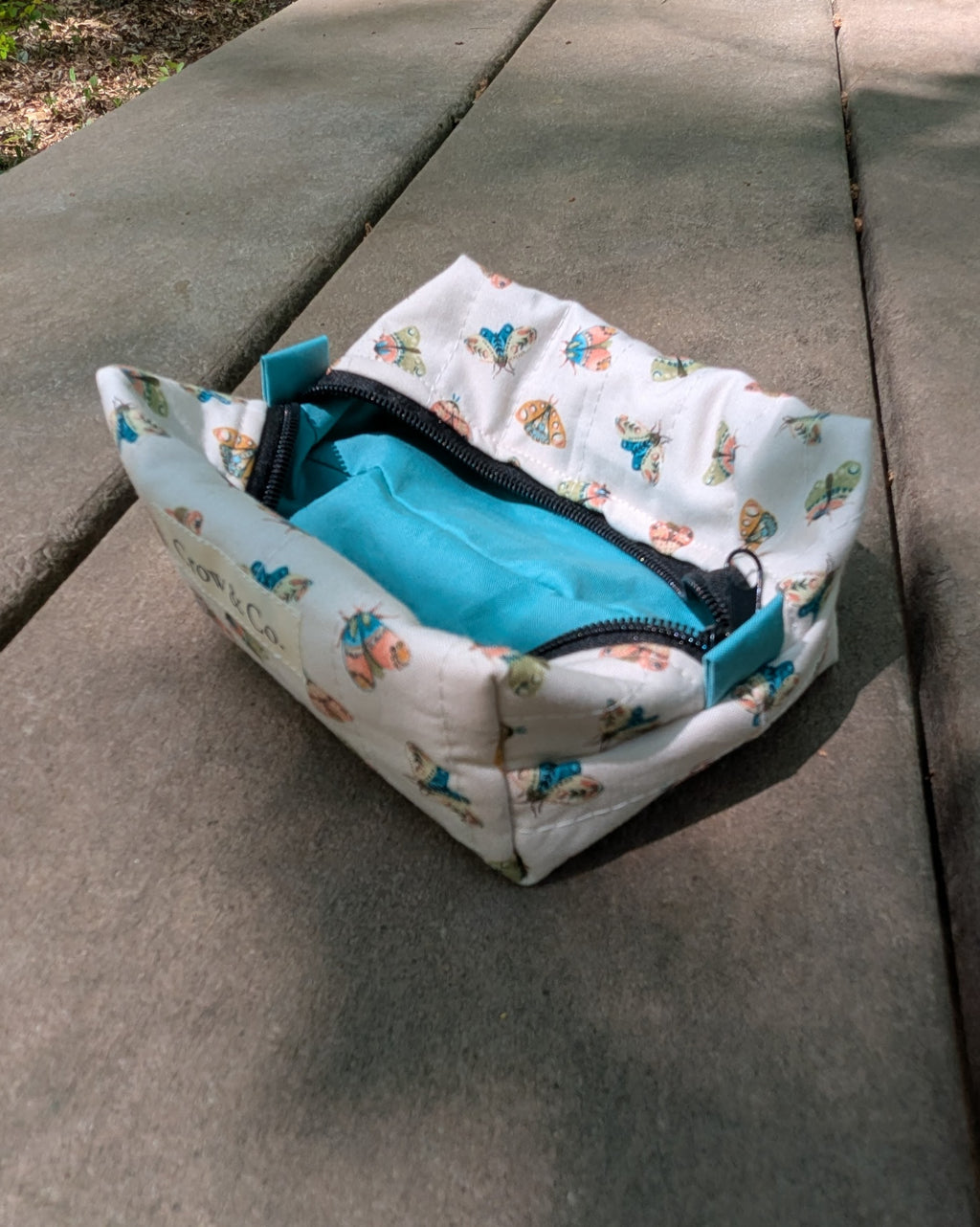 Moths to a Flame Mini Quilted Travel Bag