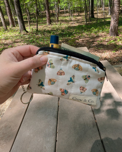 Moths to a Flame Quilted Keychain Wallet | Spring Collection
