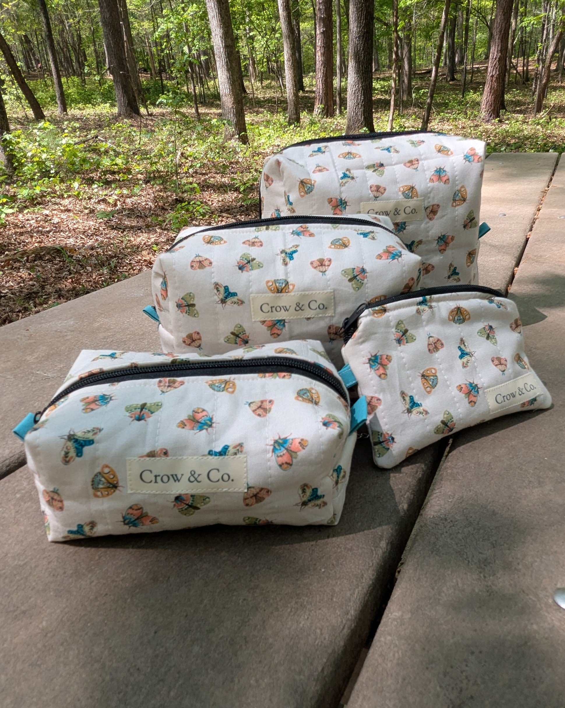Moths to a Flame Mini Quilted Travel Bag