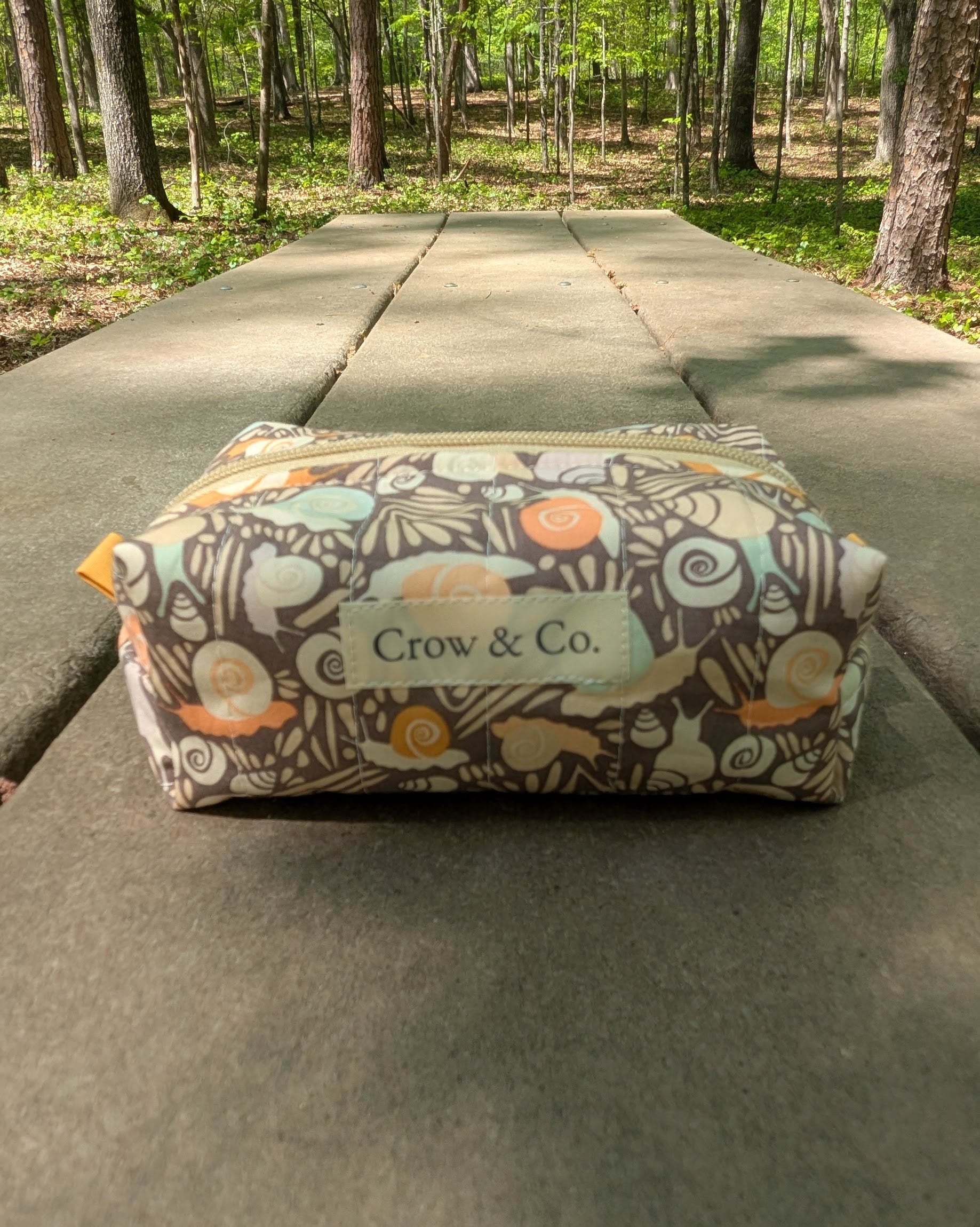 Snail Squad Mini Quilted Travel Bag