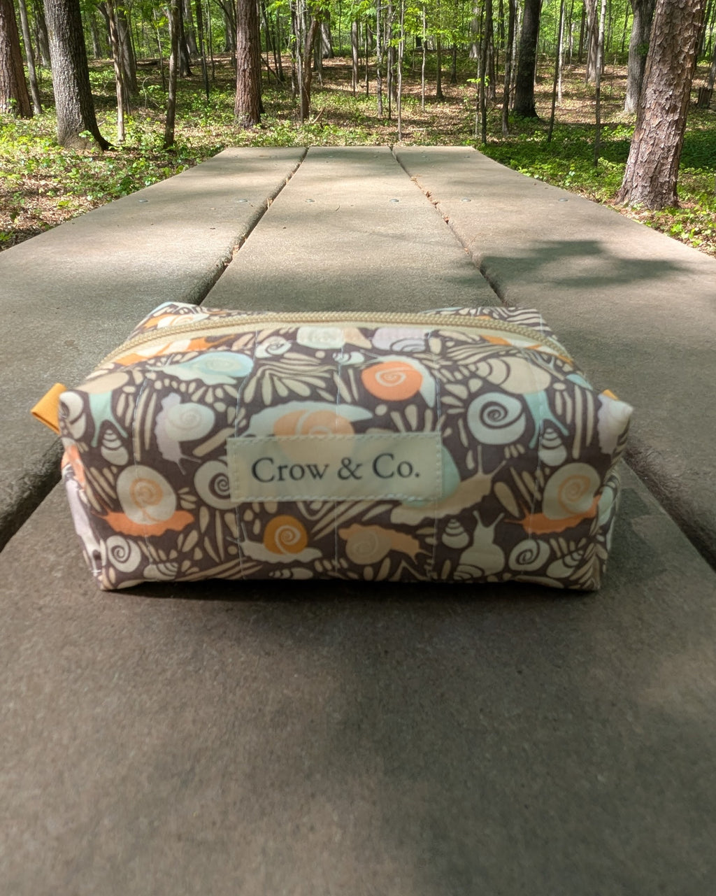 Snail Squad Mini Quilted Travel Bag
