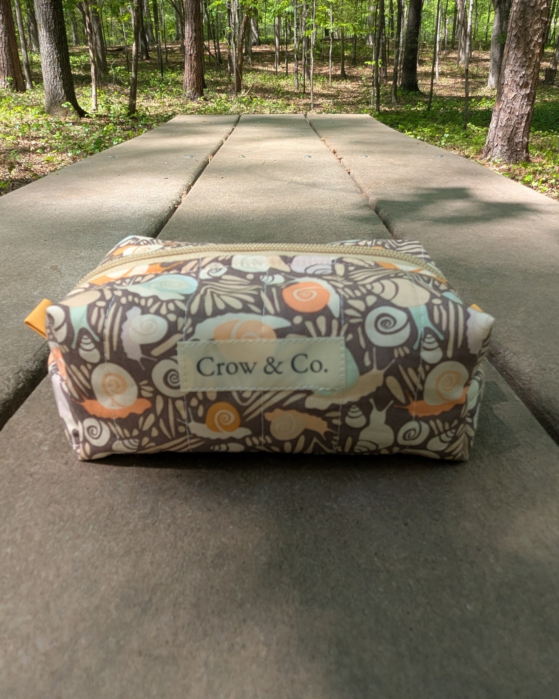 Snail Squad Mini Quilted Travel Bag