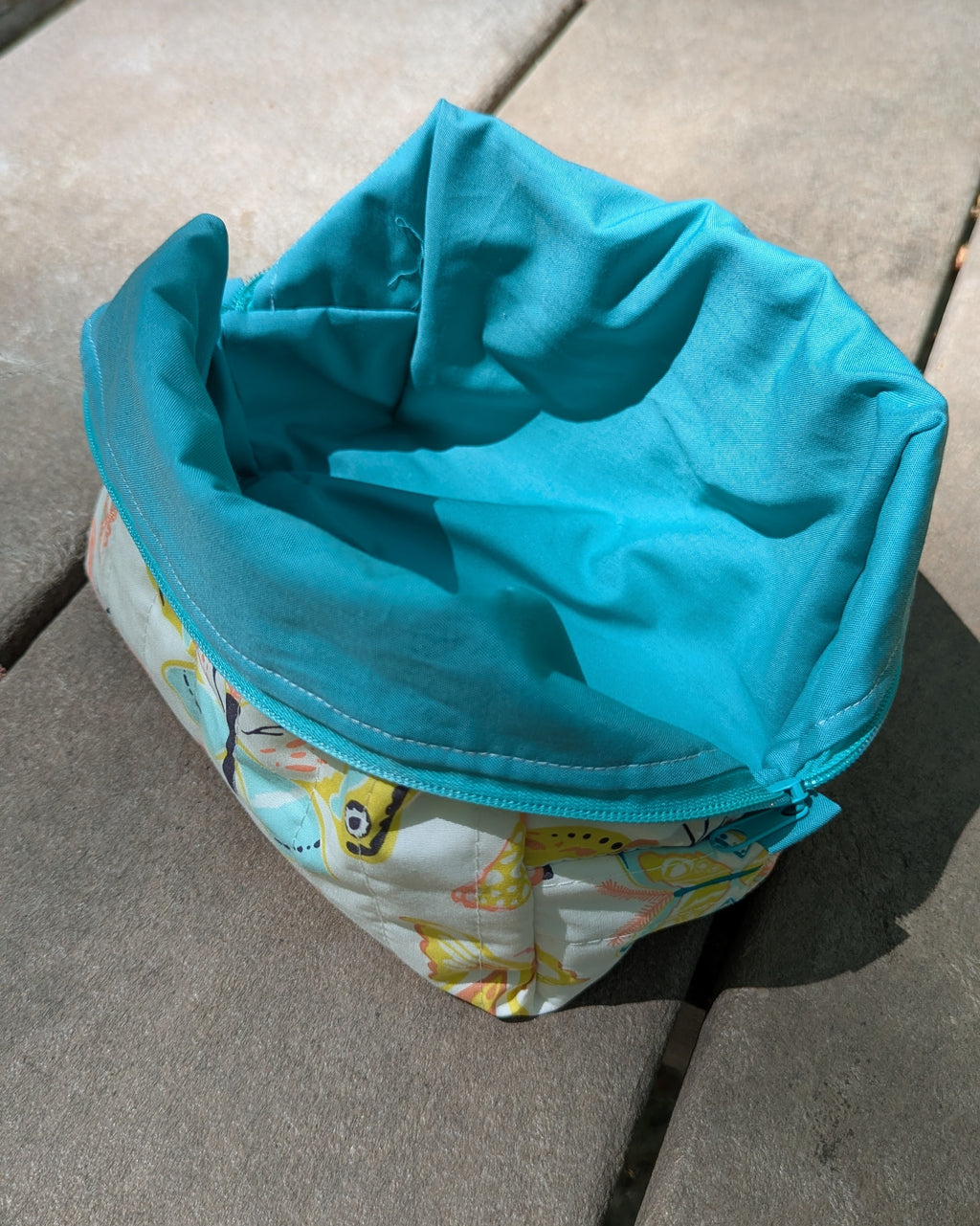 Bright Moths Medium Quilted Travel Bag