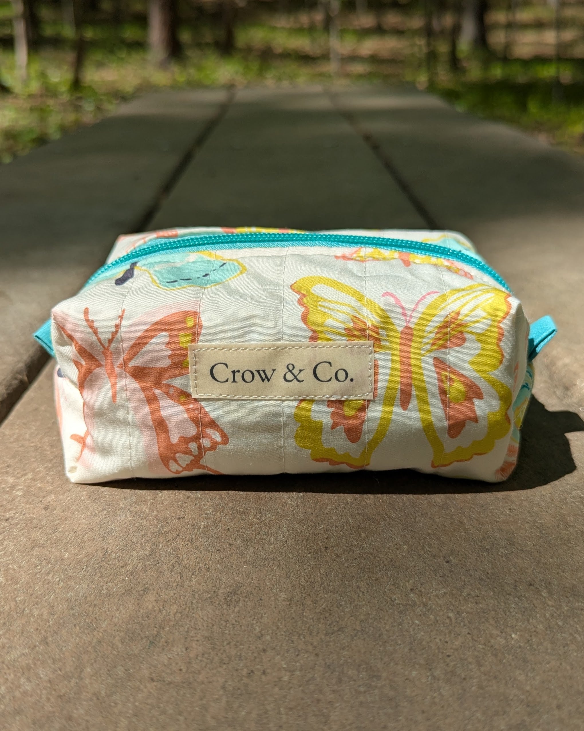Bright Moths Mini Quilted Travel Bag