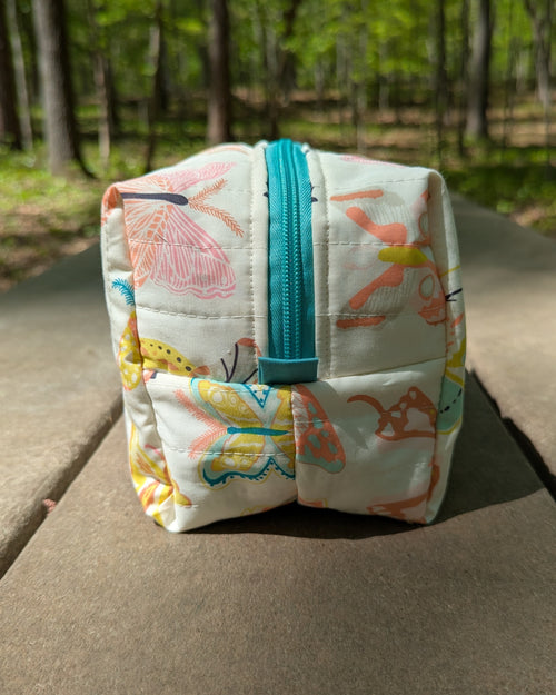 Bright Moths Large Quilted Bag