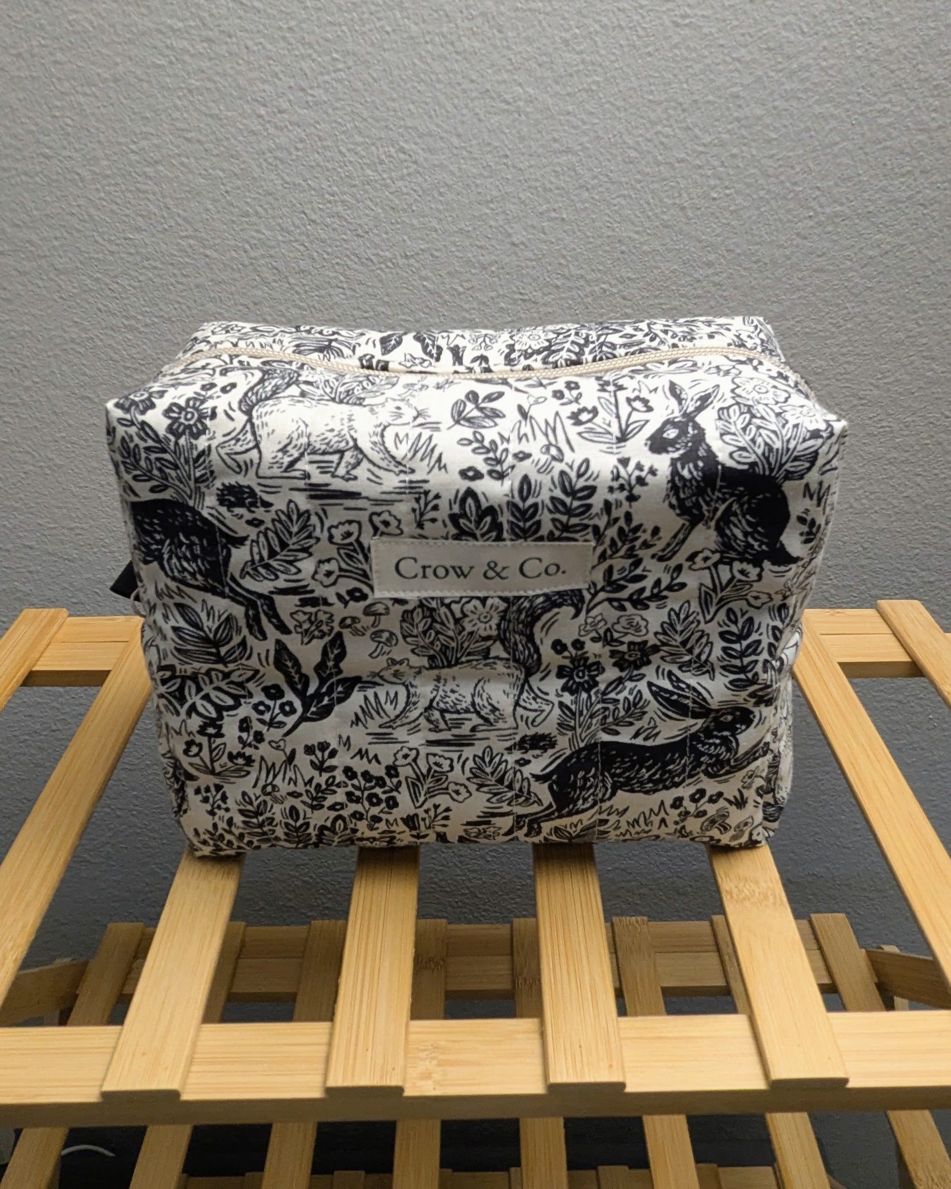Linocut Large Quilted Bag