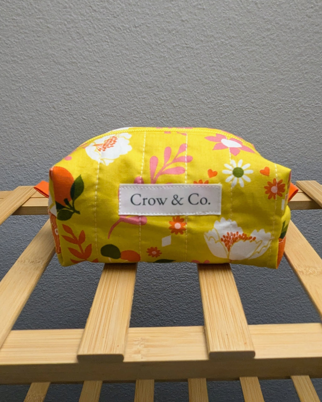 Bold Citrus Mini Quilted Travel Bag