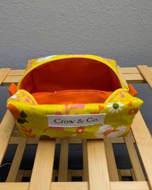 Bold Citrus Mini Quilted Travel Bag
