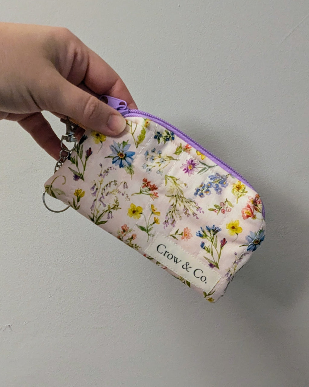 Floral Fields Quilted Keychain Wallet