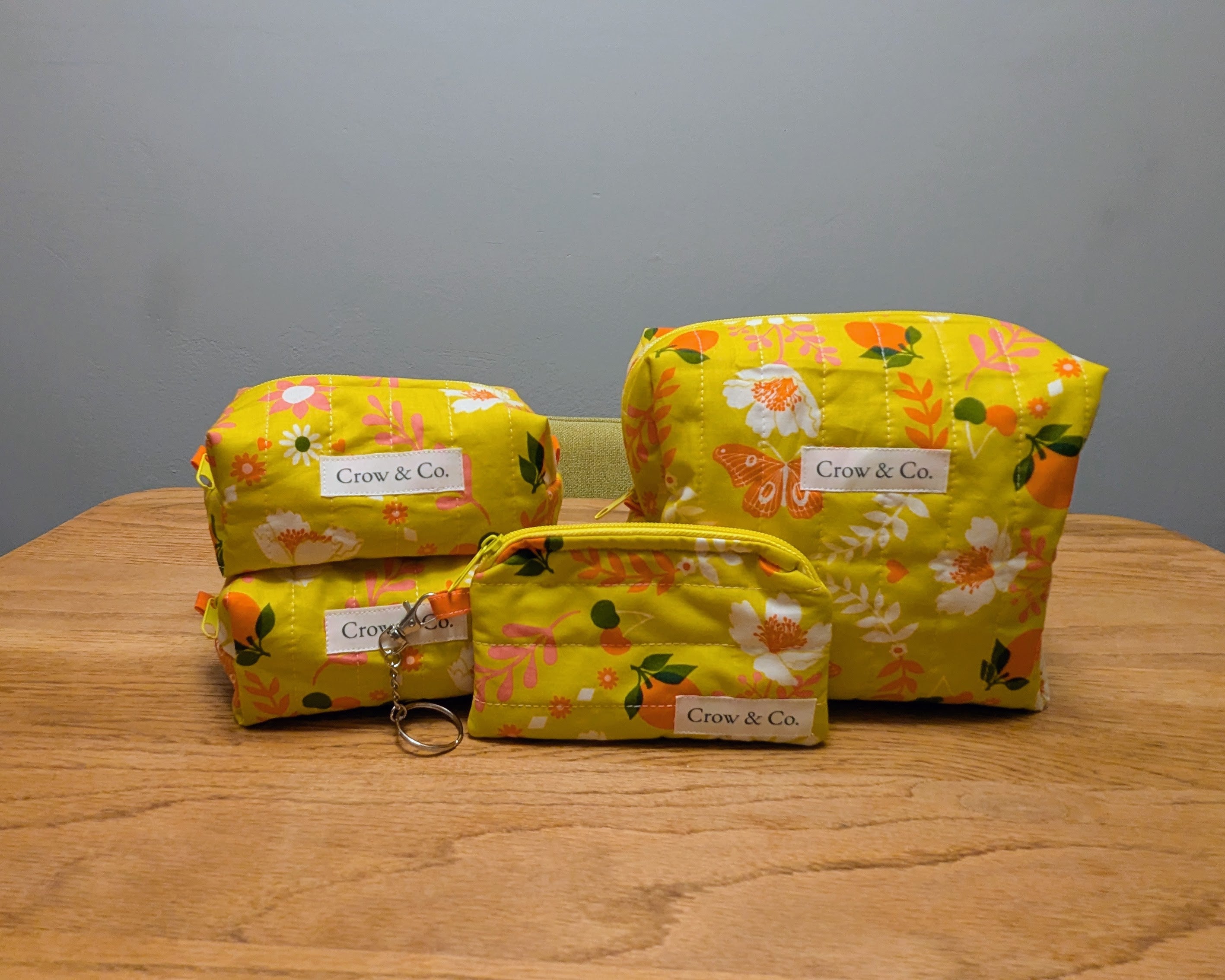 Bold Citrus Mini Quilted Travel Bag
