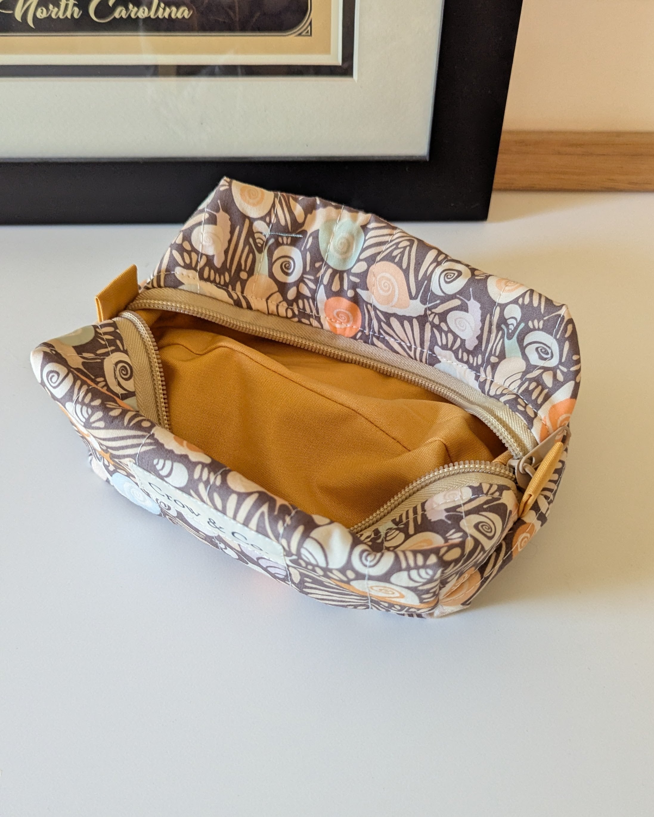 Snail Squad Mini Quilted Travel Bag