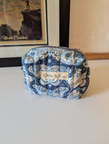 Blue Moth Mini Quilted Travel Bag