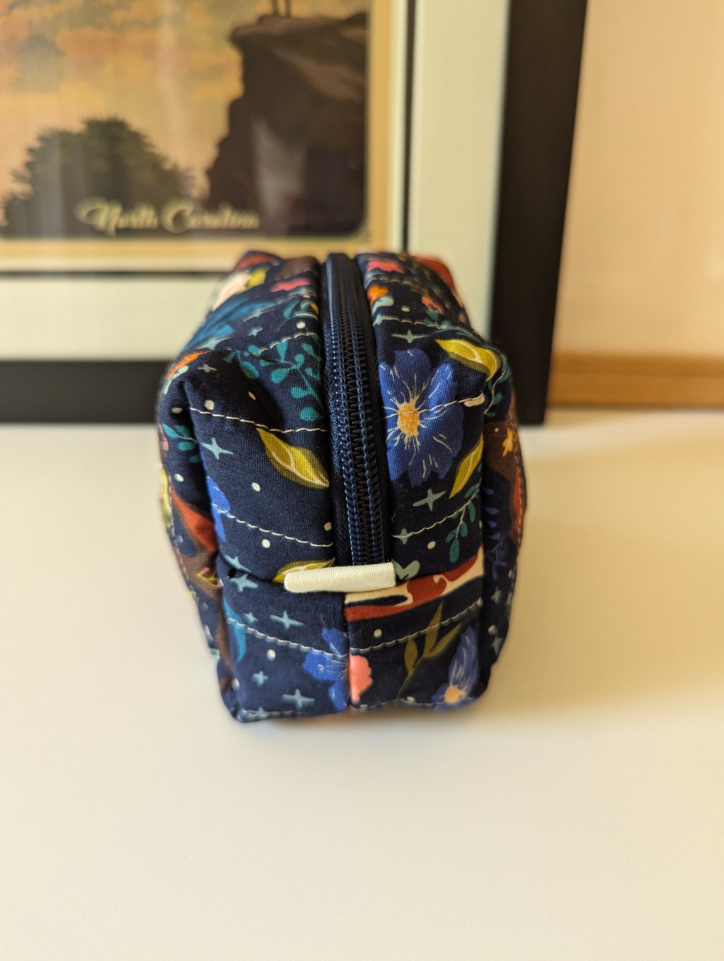 Nighttime Rabbits Mini Quilted Travel Bag