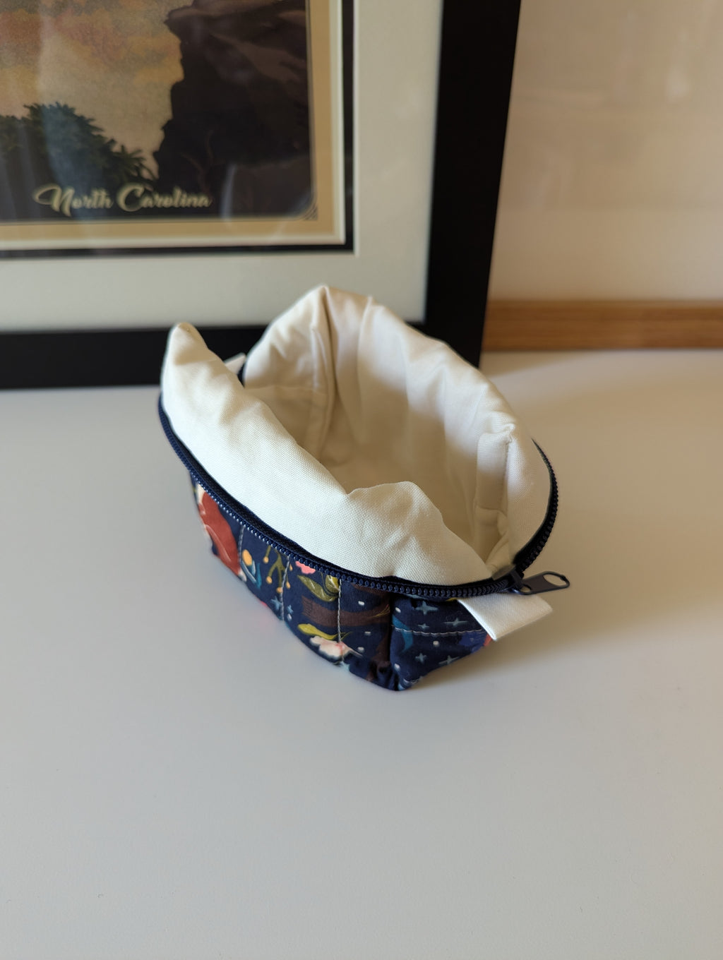 Nighttime Rabbits Mini Quilted Travel Bag