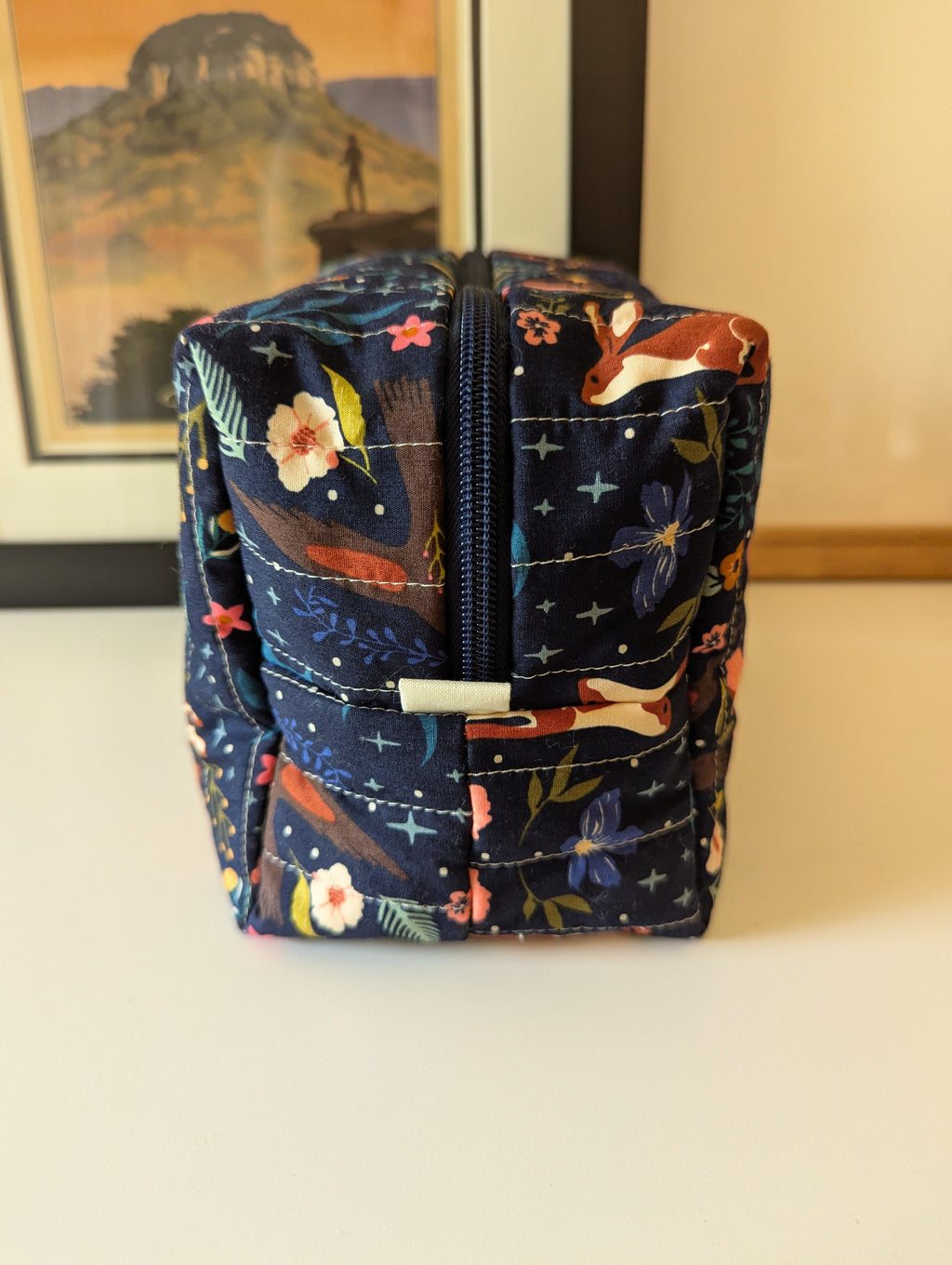 Nighttime Rabbit Large Quilted Bag
