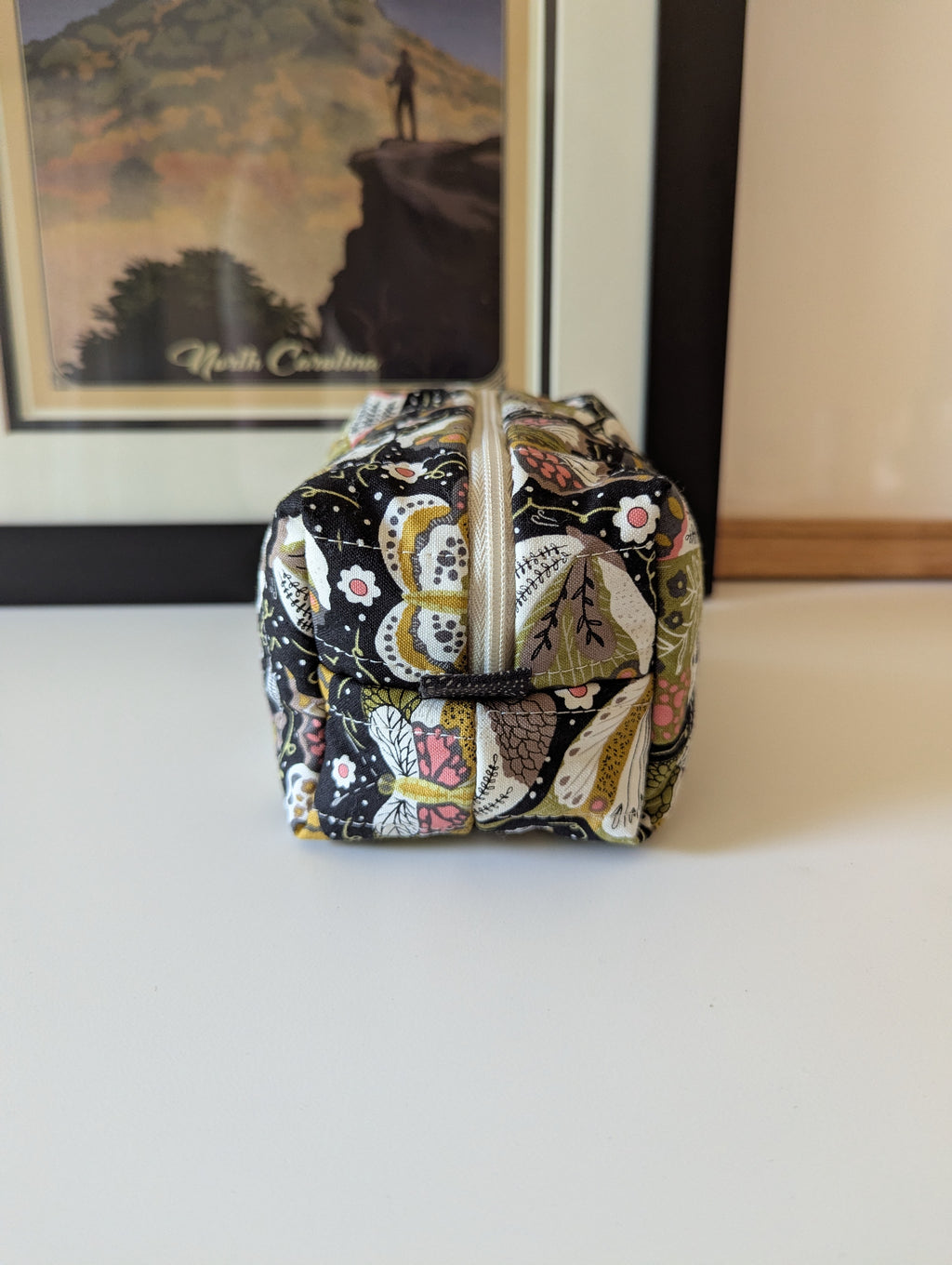 Black Moth Mini Quilted Travel Bag