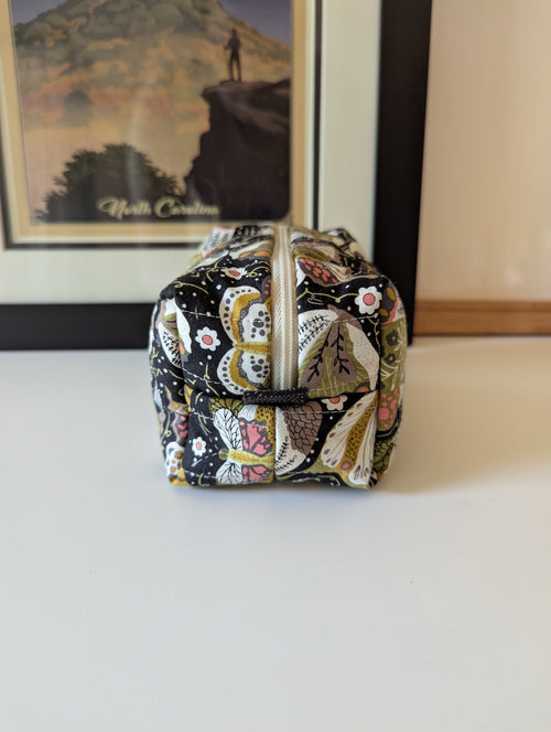 Black Moth Mini Quilted Travel Bag