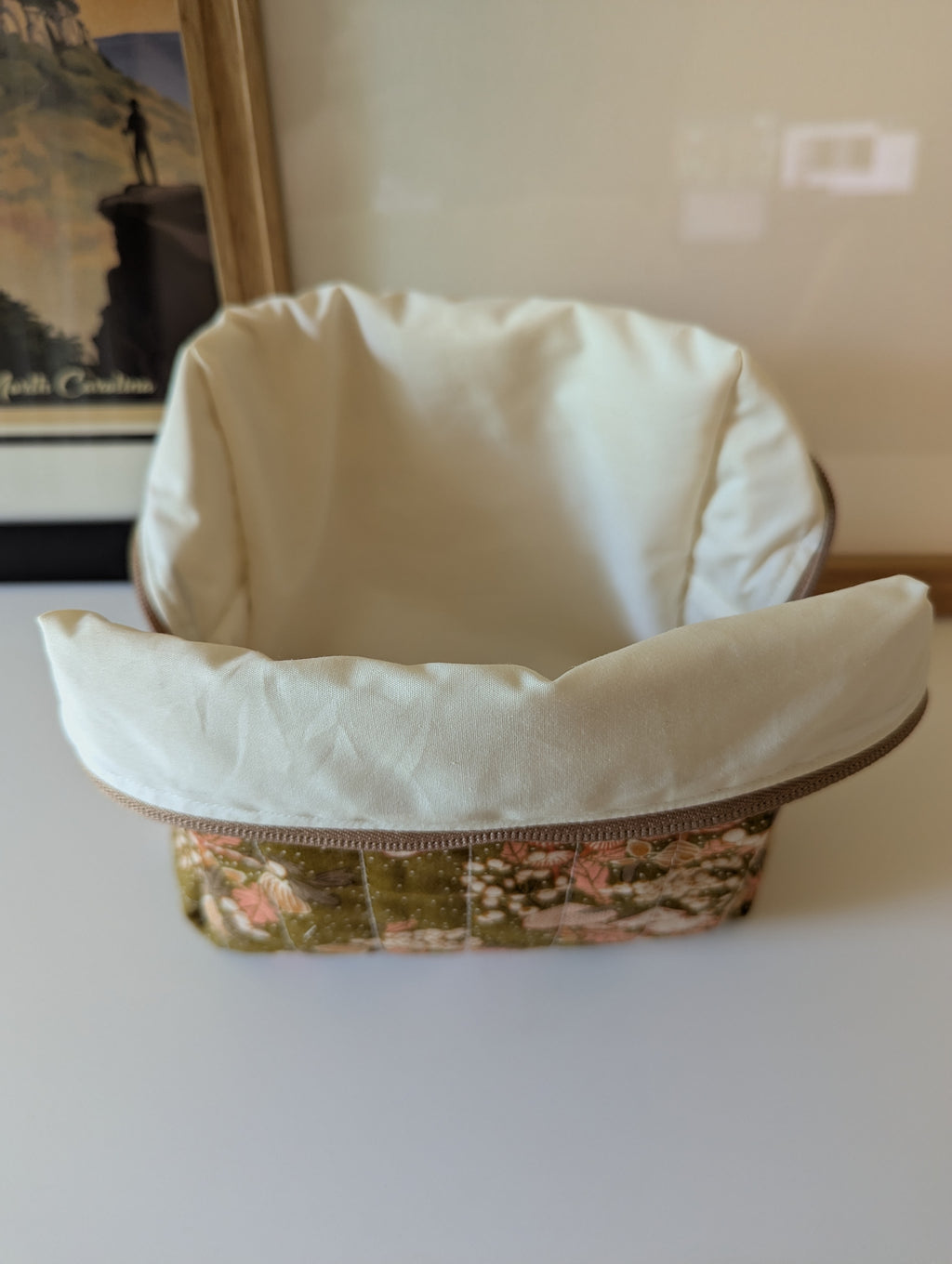 Golden Mushrooms Large Quilted Bag